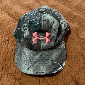 Under Armour Camo Cap with Pink Logo